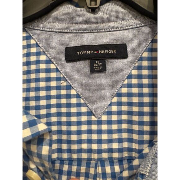 Two Tommy Hilfiger Mens Button Up Shirts - Size Large TALL - NEW - Picture 4 of 10
